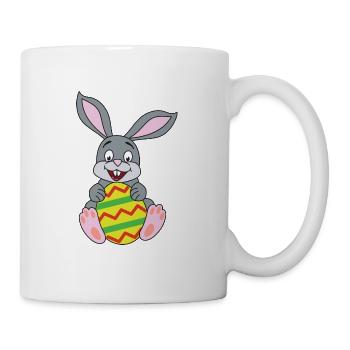 Ostermotiv Ostern Osterhase - Tasse - Weiß - Rechts