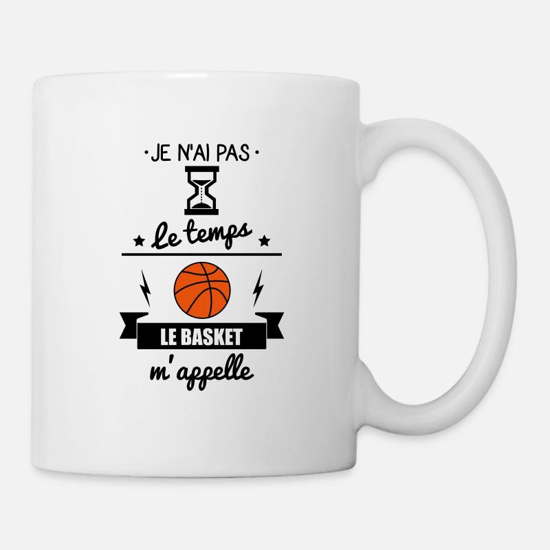 pas le temps basket,basketball,basket-ball - Mug blanc - blanc