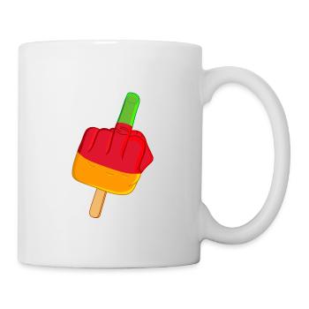 Lutschfinger Stinkefinger Flutschfinger - Tasse - Weiß - Rechts