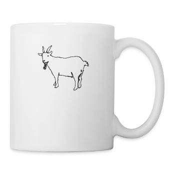 Ziege Umriss - Tasse - Weiß - Rechts
