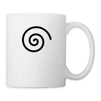 Schwarze Spirale - Tasse - Weiß - Rechts