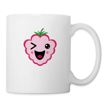 Himbeere - Tasse - Weiß - Rechts