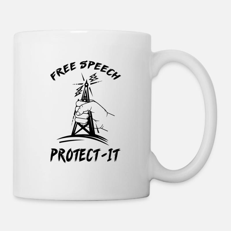 Free speech Journalist Reporter Beruf Geschenk - Tasse - Weiß