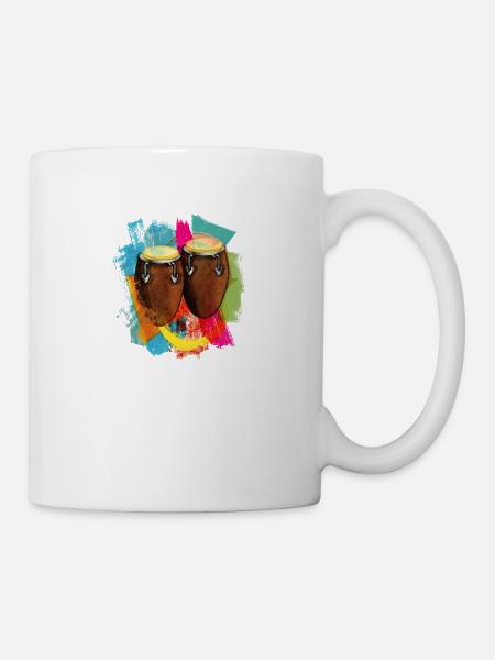 Conga Drums Musique latine Tumbadora - Mug blanc - blanc