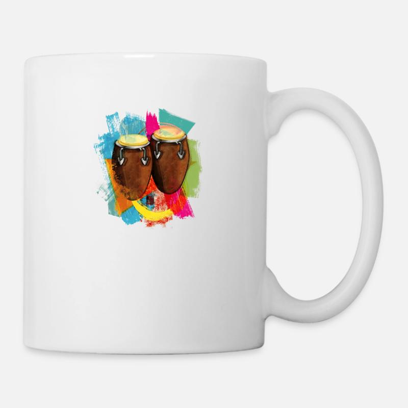 Conga Drums Musique latine Tumbadora - Mug blanc - blanc