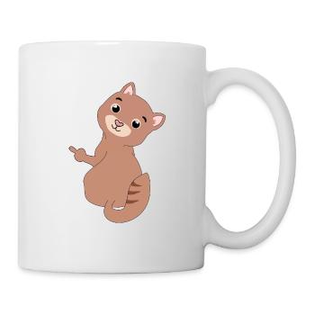 Cat Middle Finger - Mug - white - Right