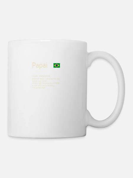 Papai brasilianischer Vater Wörterbuch Definition - Tasse - Weiß
