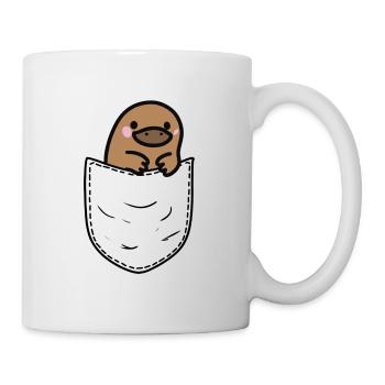 Ornithorynque en poche Poitrine Pocket Duck Cadeau - Mug blanc - blanc - Droite