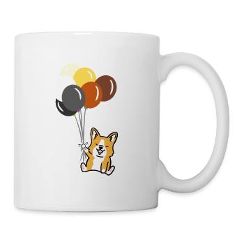 Corgi Ballon Gay Bear Pride - Tasse - Weiß - Rechts
