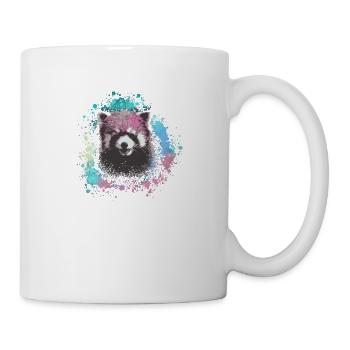 Red panda, graffiti, painting, panda bear, bear, colorful - Mug - white - Right