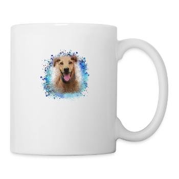 Sloughi, hund, graffiti,pink,malerei - Tasse - Weiß - Rechts