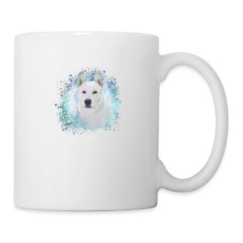 Canaan, chien, graffiti, beige, peinture, akita - Mug blanc - blanc - Droite