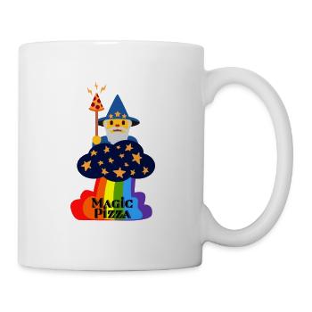 Magicien, Pizza, Magie - Mug blanc - blanc - Droite