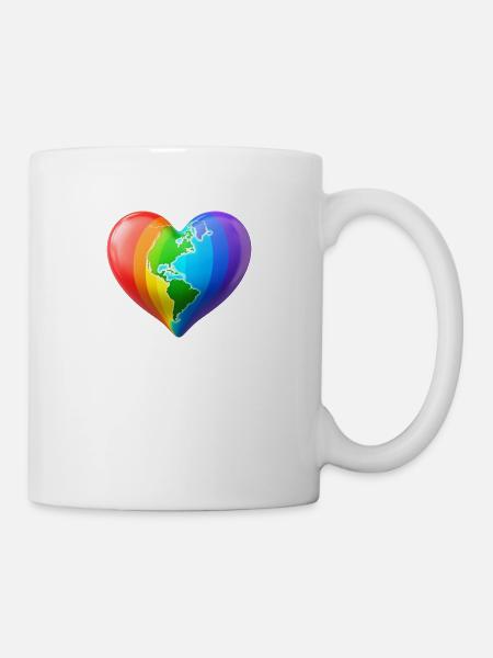LBTQ Herz - Tasse - Weiß
