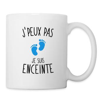J'peux pas je suis enceinte d'un garçon - Mug blanc - blanc - Droite