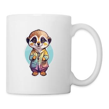 Surikat mignon enfant coloré - Mug blanc - blanc - Droite