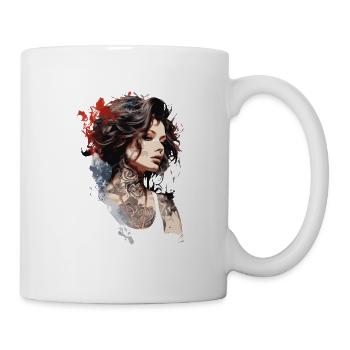 Tätowierkünstlerin 2 - Tasse - Weiß - Rechts
