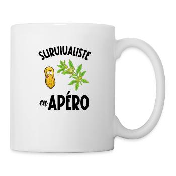 survivaliste en apéro - Mug blanc - blanc - Droite
