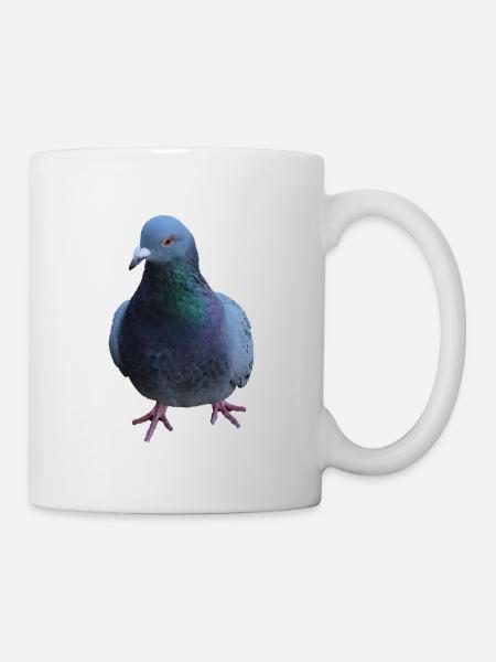 Taube, Vogel - Tasse - Weiß