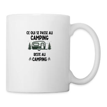 ce qui se passe au camping - Mug blanc - blanc - Droite