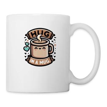 Umarmung in einer Tasse - Hug in a Mug - Tasse - Weiß - Rechts