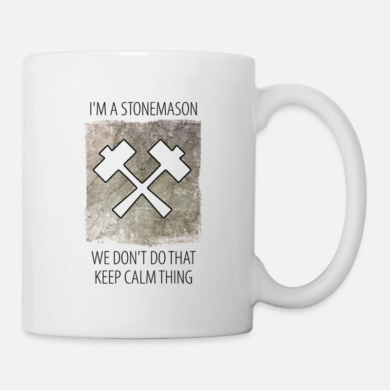 Steinmetz Steinbildhauer Spruch - Tasse - Weiß