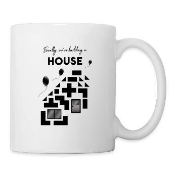 Construire une maison noir 2 - Mug blanc - blanc - Droite