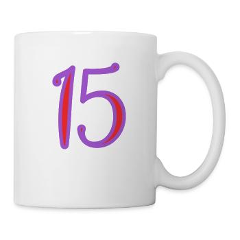 15. 15 ANS. 15e ANNIVERSAIRE. ANNIVERSAIRE 15 ANS. - Mug blanc - blanc - Droite
