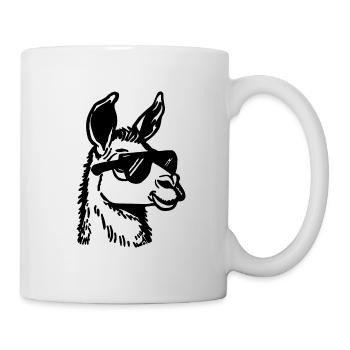 Lama - Tasse - Weiß - Rechts