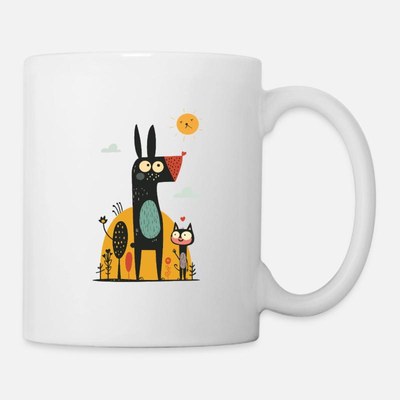 Dog & Cat - Mug - white