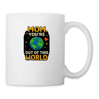 Mom, You're Out of This World – Pixel Space - Tasse - Weiß - Rechts