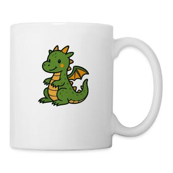 little cute baby dragon - Mug - white - Right