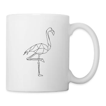 Flamingo Geometrisch - Tasse - Weiß - Rechts