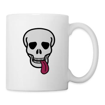 tongue skull - Tasse - Weiß - Rechts