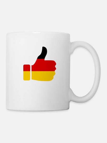 "Daumen Hoch" Fußball Deutschland Nationalelf - Tasse - Weiß