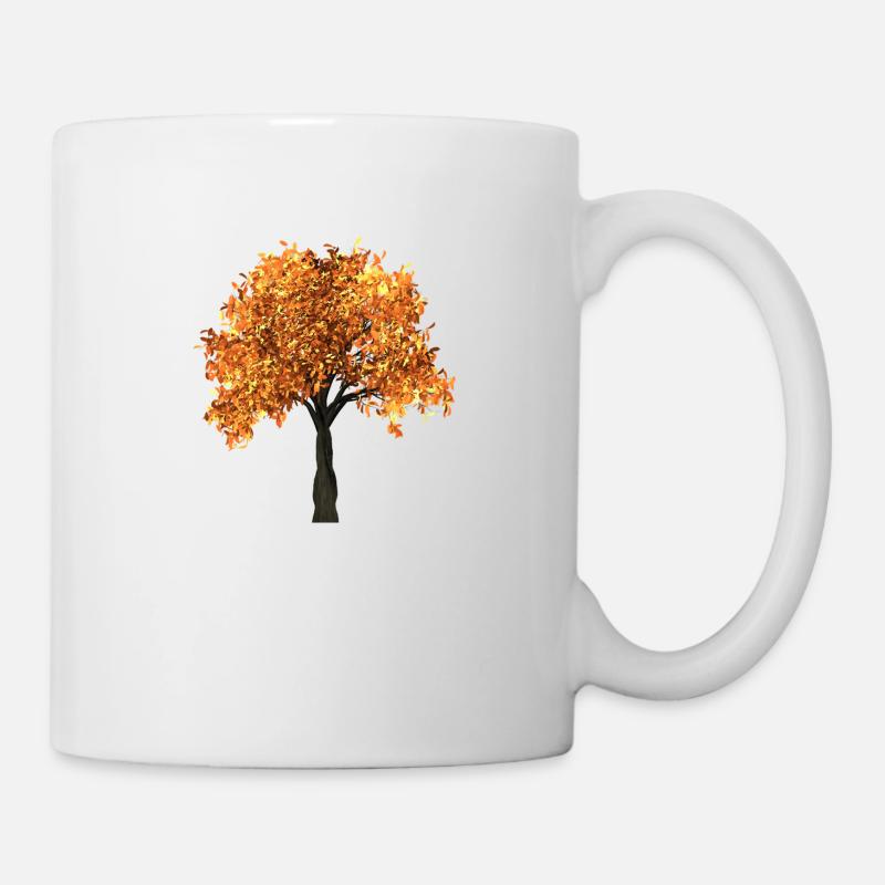 Schöner Baum mit gelben Blätter - Tasse - Weiß