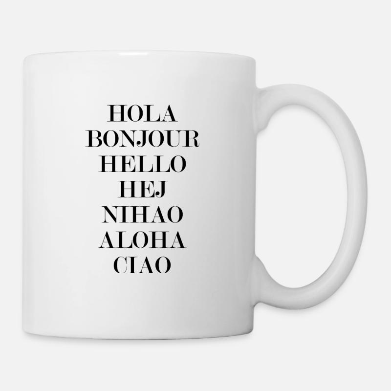 salutations - Mug blanc - blanc