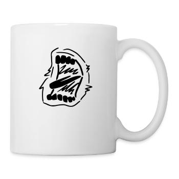Schrei Mund - Tasse - Weiß - Rechts