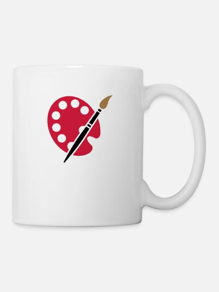 Painter artist graphic artist brush color palette - Mug - white