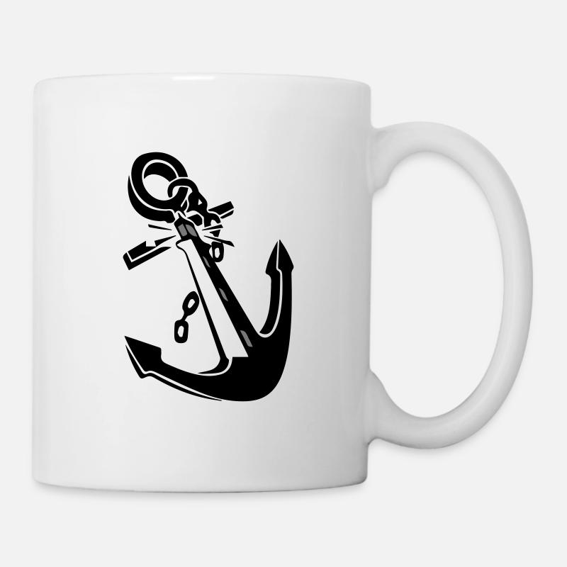 Leuchtturm Anker Segeln Bstyled Freizeitmode - Tasse - Weiß