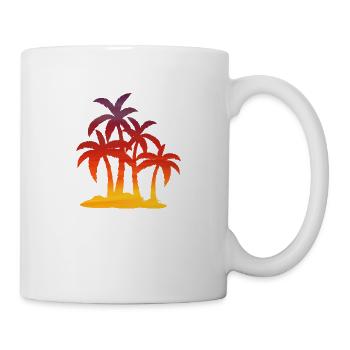 Sunset palm summer - Mug blanc - blanc - Droite