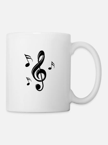Notes de clé - Mug blanc - blanc