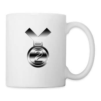Silber 2. Auszeichnung für jede Leistung - Tasse - Weiß - Rechts
