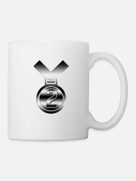 Silver 2nd award for any achievement - Mug - white