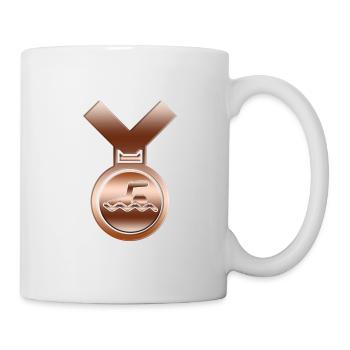Bronze Swimming Award Medaille - Tasse - Weiß - Rechts