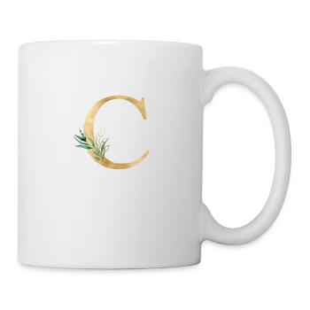 Monogramme personnalisable C Botanique - Mug blanc - blanc - Droite