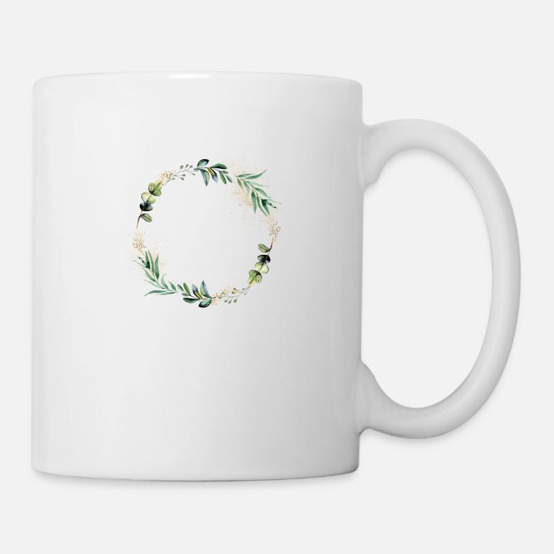 Couronne d’eucalyptus - Mug blanc - blanc