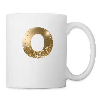 Customizable Monogram O Gold Glitter - Mug - white - Right