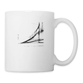 Ein Strich Kunst - Tasse - Weiß - Rechts