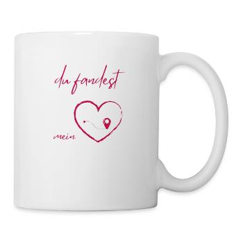 tu as trouvé mon cœur en allemand - Mug blanc - blanc - Droite